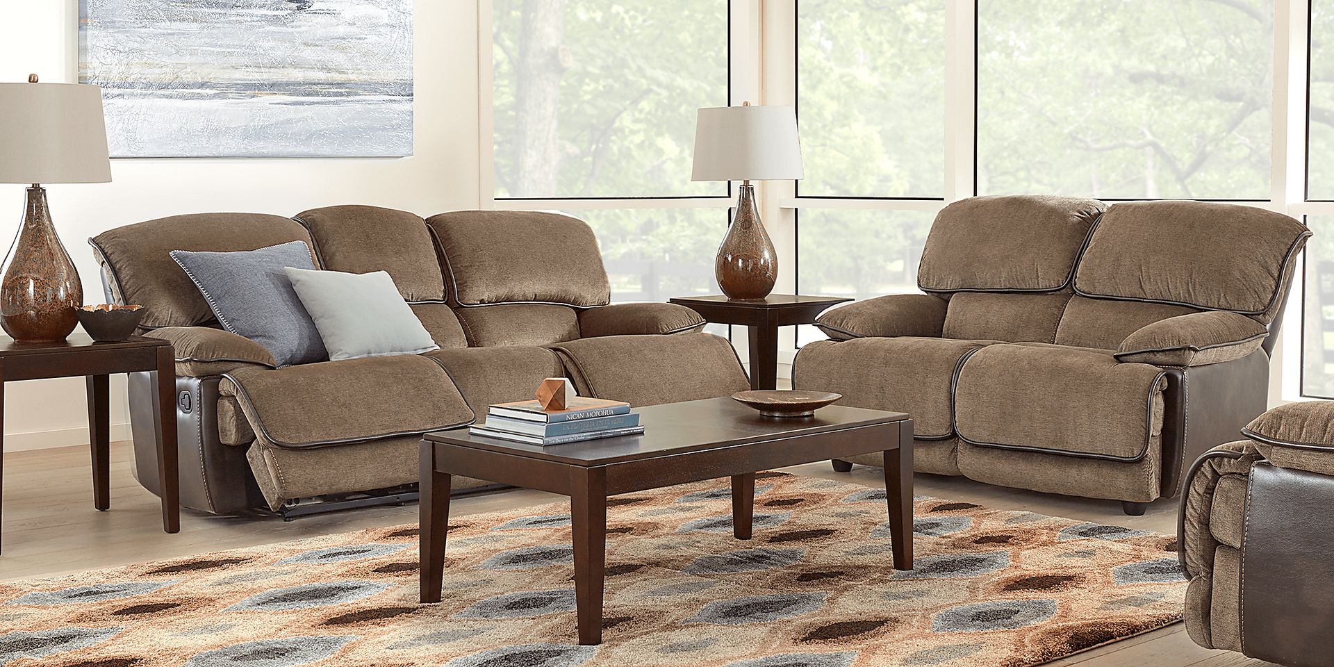 Riverbrook Coffee 2 Pc Living Room with Reclining Sofa - Image 1