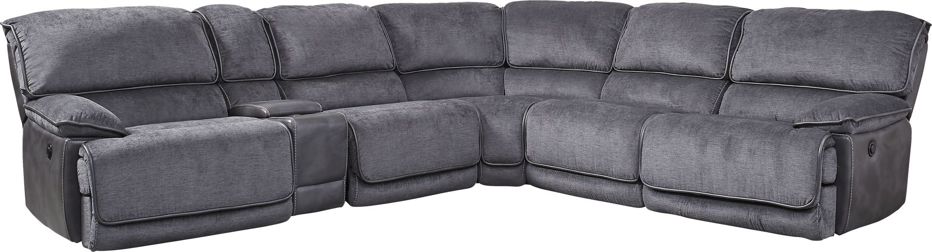 Riverbrook Gray 6 Pc Reclining Sectional - Image 1