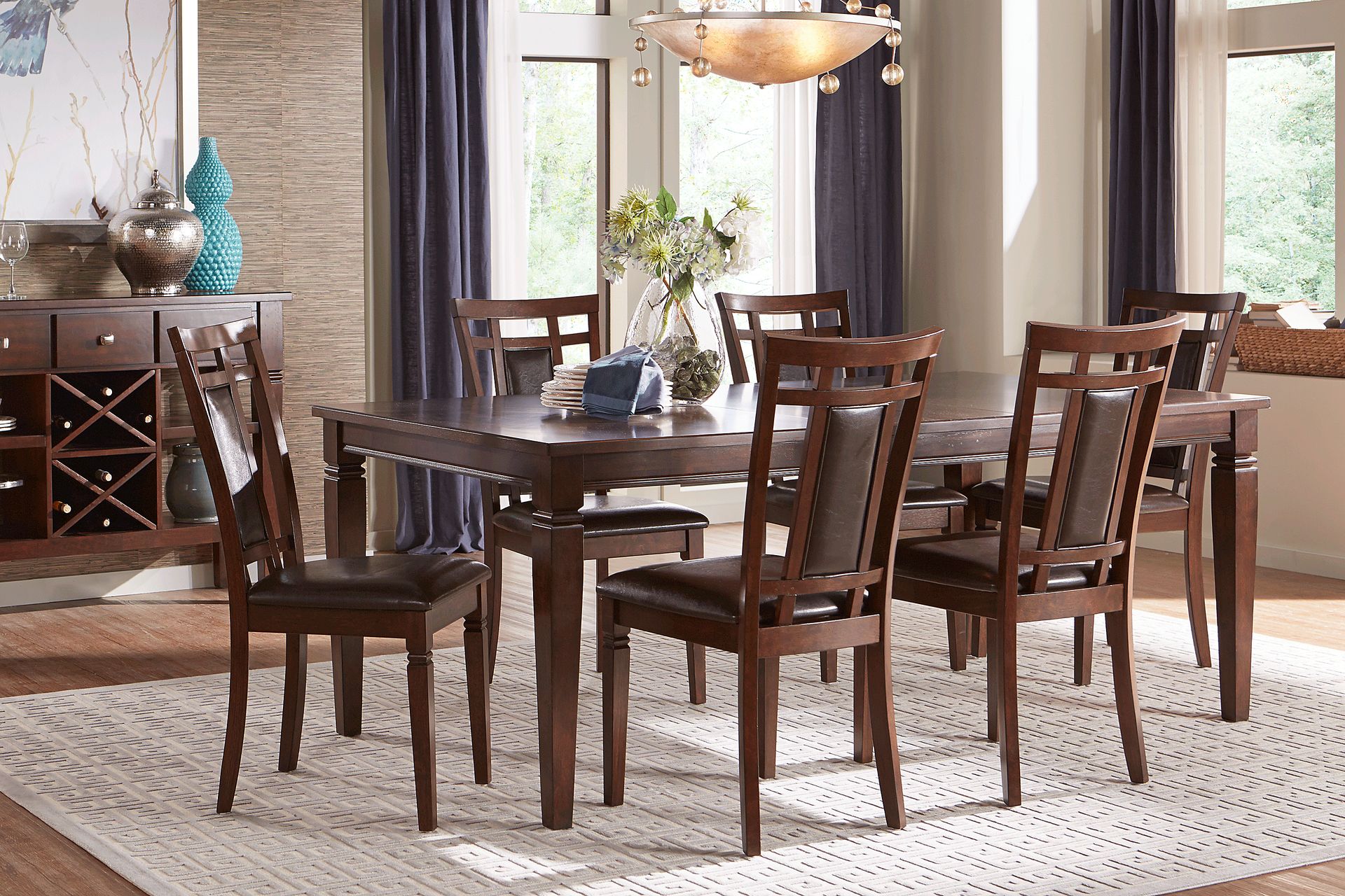 Riverdale Cherry Upholstered Back Side Chair - Image 2