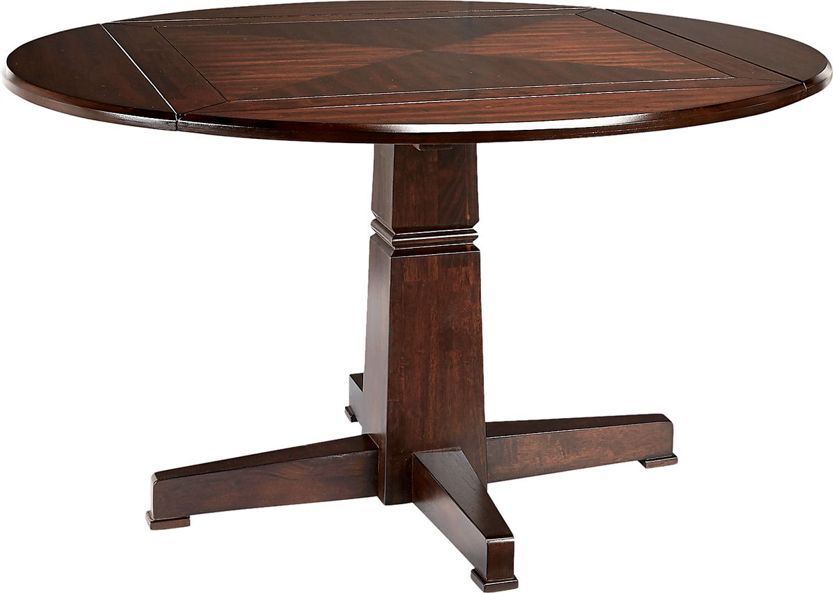 Riverdale Dark Cherry Wood Round Dining Table Rooms to Go