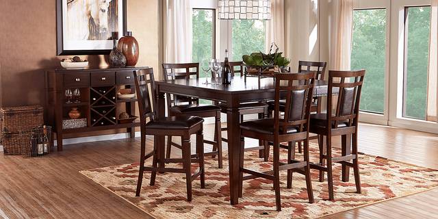 Riverdale Cherry Upholstered Back Counter Height Stool - Thumbnail - Image 3