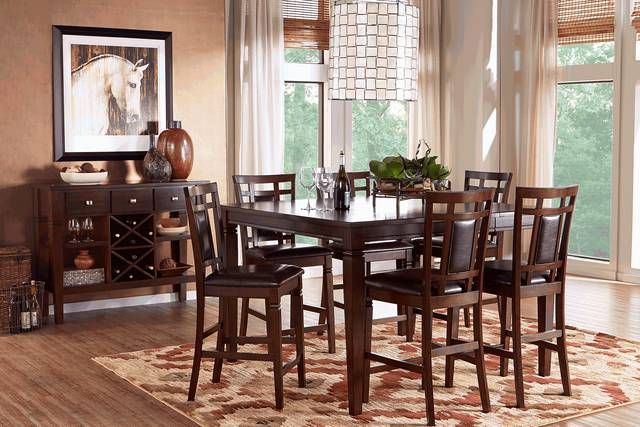 Riverdale Cherry Upholstered Back Counter Height Stool - Thumbnail - Image 2
