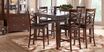 Riverdale Cherry 5 Pc Square Counter Height Dining Room with X-Back Stools