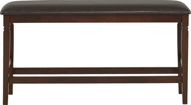 Riverdale Cherry Counter Height Dining Bench - Thumbnail - Image 2