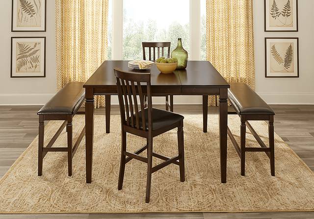 Riverdale Cherry Counter Height Dining Bench - Thumbnail - Image 3