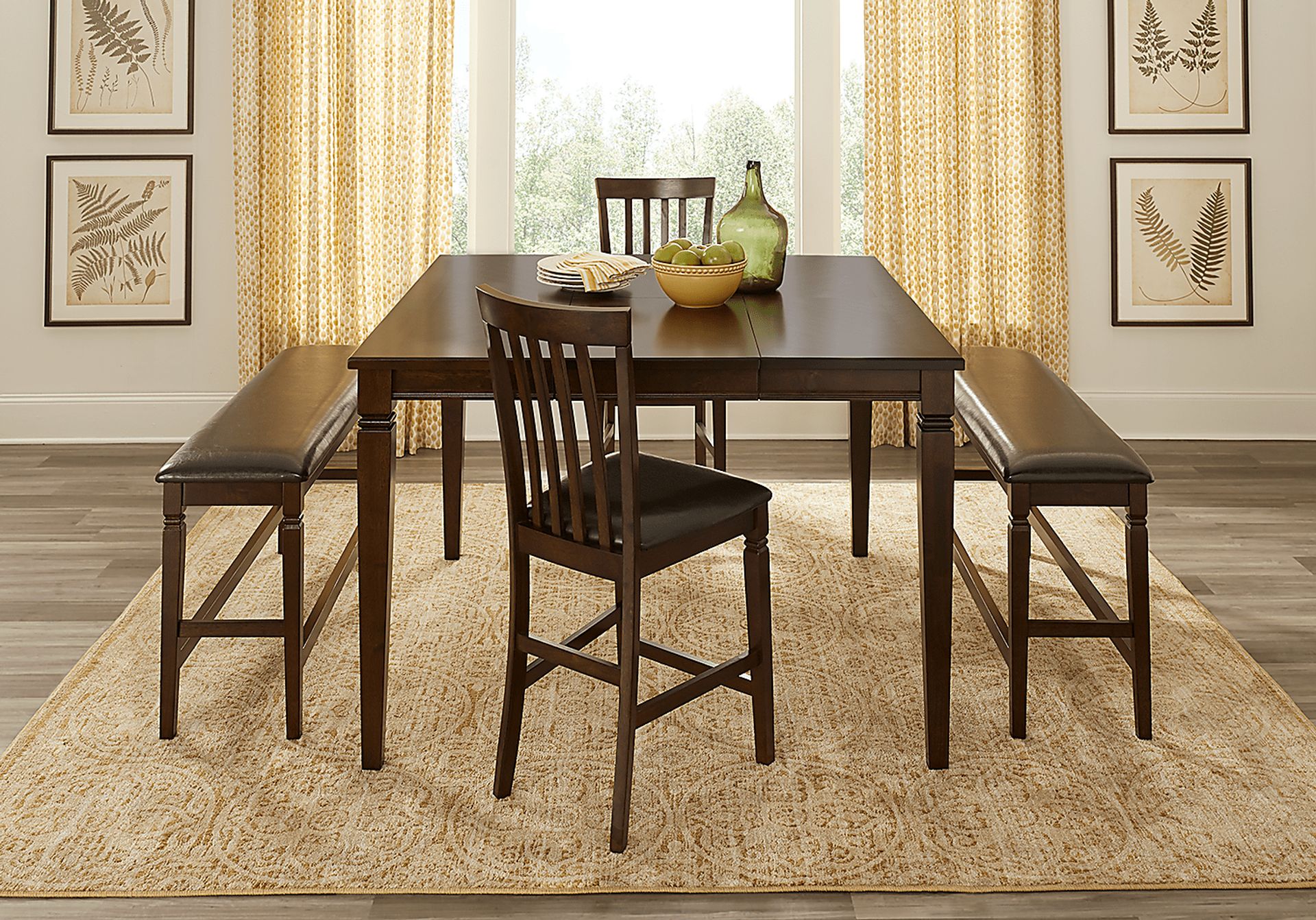 Riverdale Cherry Counter Height Dining Bench - Image 3