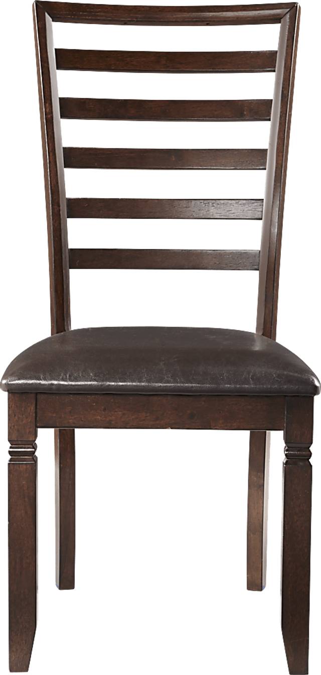Riverdale Cherry 5 Pc Round Dining Room with Ladder Back Chairs - Thumbnail - Image 6