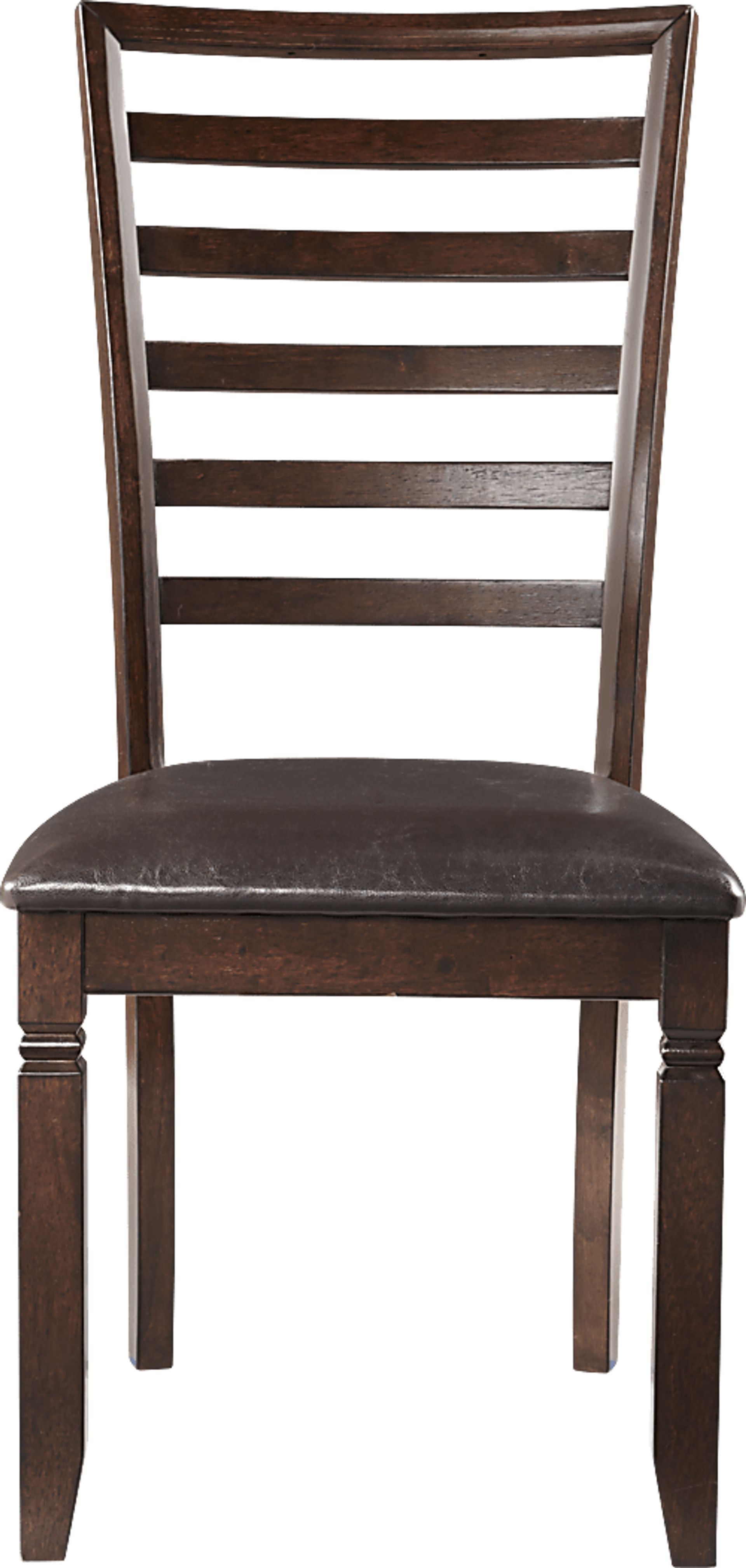 Riverdale Cherry 5 Pc Round Dining Room with Ladder Back Chairs - Image 6
