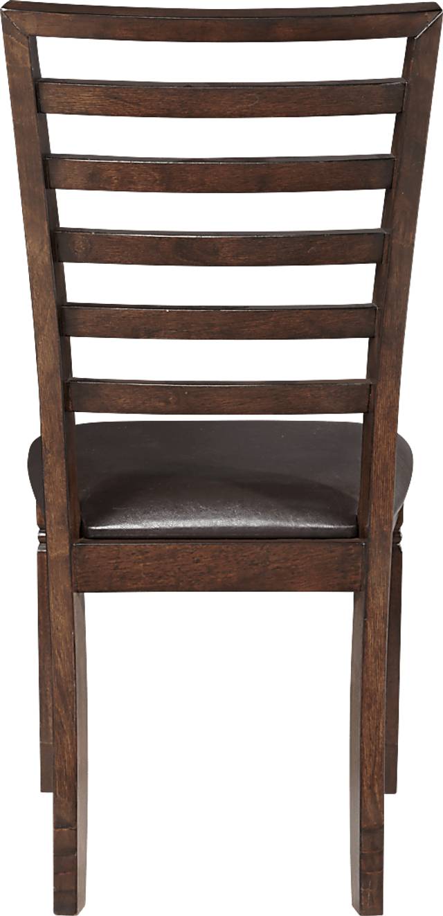 Riverdale Cherry 5 Pc Round Dining Room with Ladder Back Chairs - Thumbnail - Image 7
