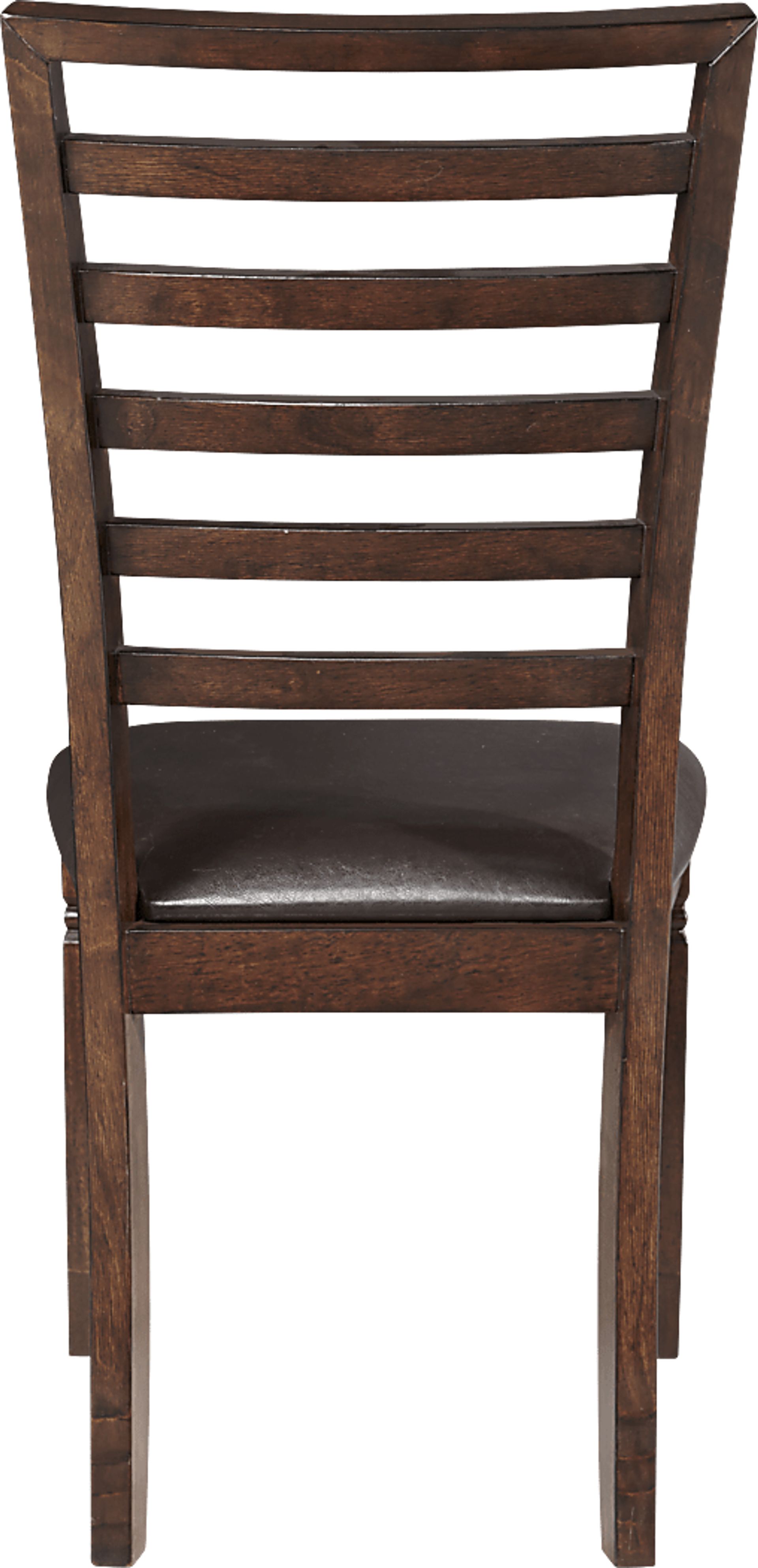 Riverdale Cherry 5 Pc Round Dining Room with Ladder Back Chairs - Image 7