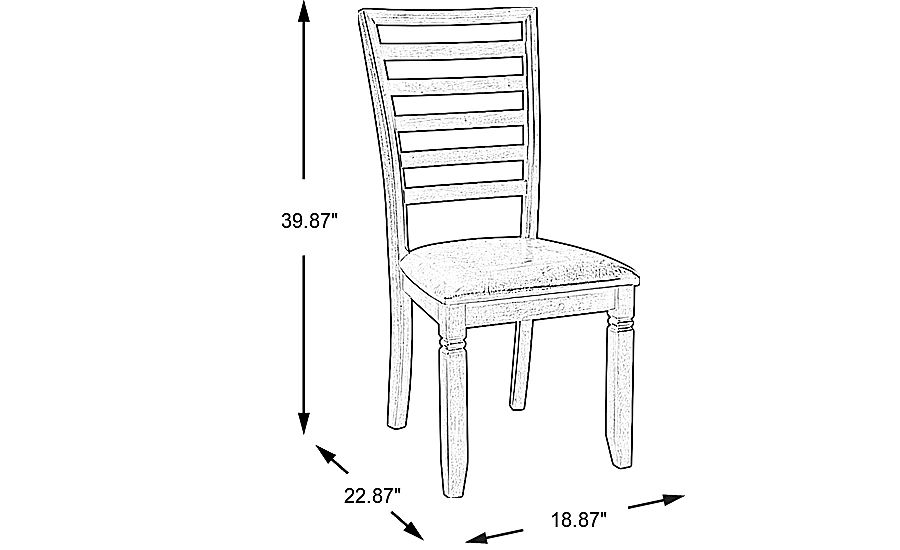 Riverdale Cherry Ladder Back Side Chair Rooms To Go