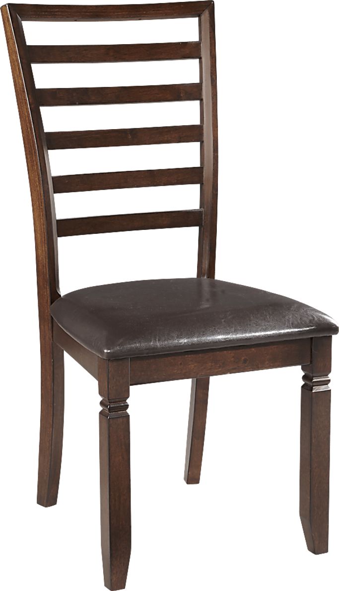 Riverdale Cherry 5 Pc Round Dining Room with Ladder Back Chairs