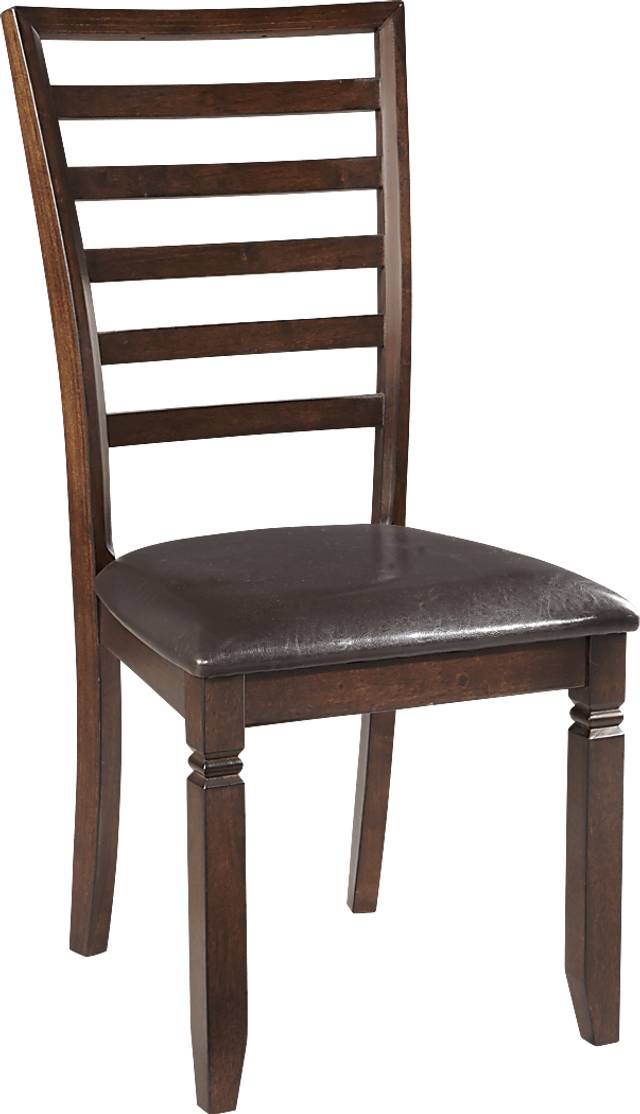 Riverdale Cherry 5 Pc Round Dining Room with Ladder Back Chairs - Thumbnail - Image 5