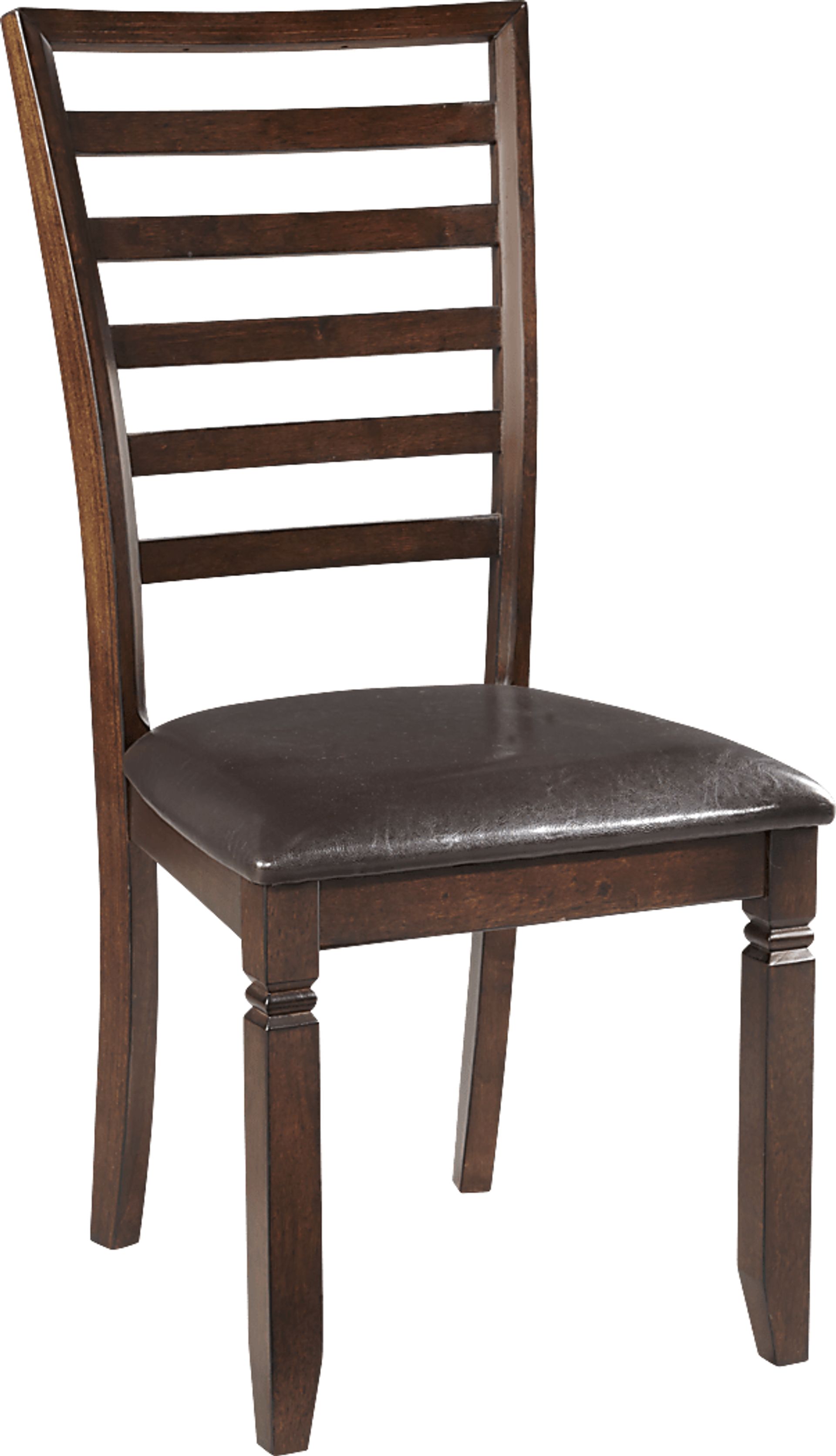 Riverdale Cherry 5 Pc Round Dining Room with Ladder Back Chairs - Image 5