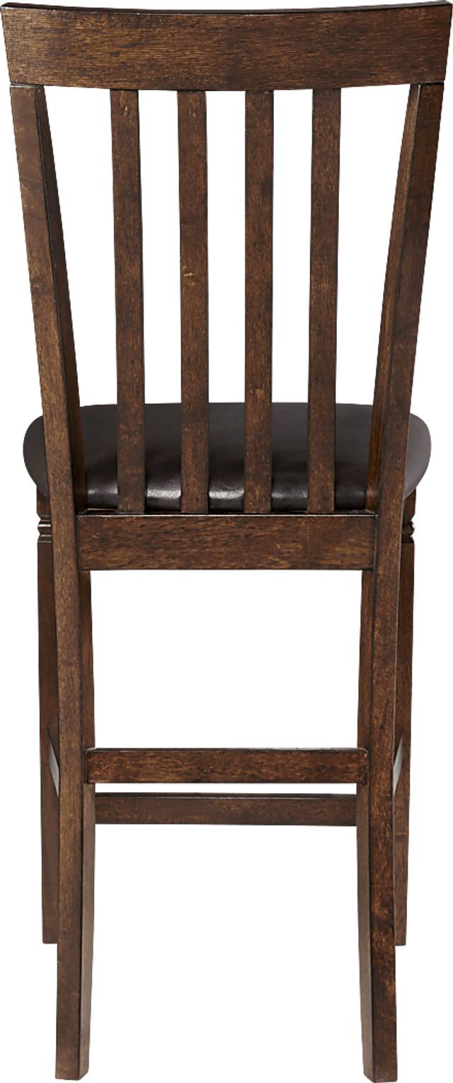 Riverdale Cherry 5 Pc Square Counter Height Dining Room with Slat Back Stools - Thumbnail - Image 6