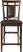 Riverdale Cherry Upholstered Back Counter Height Stool