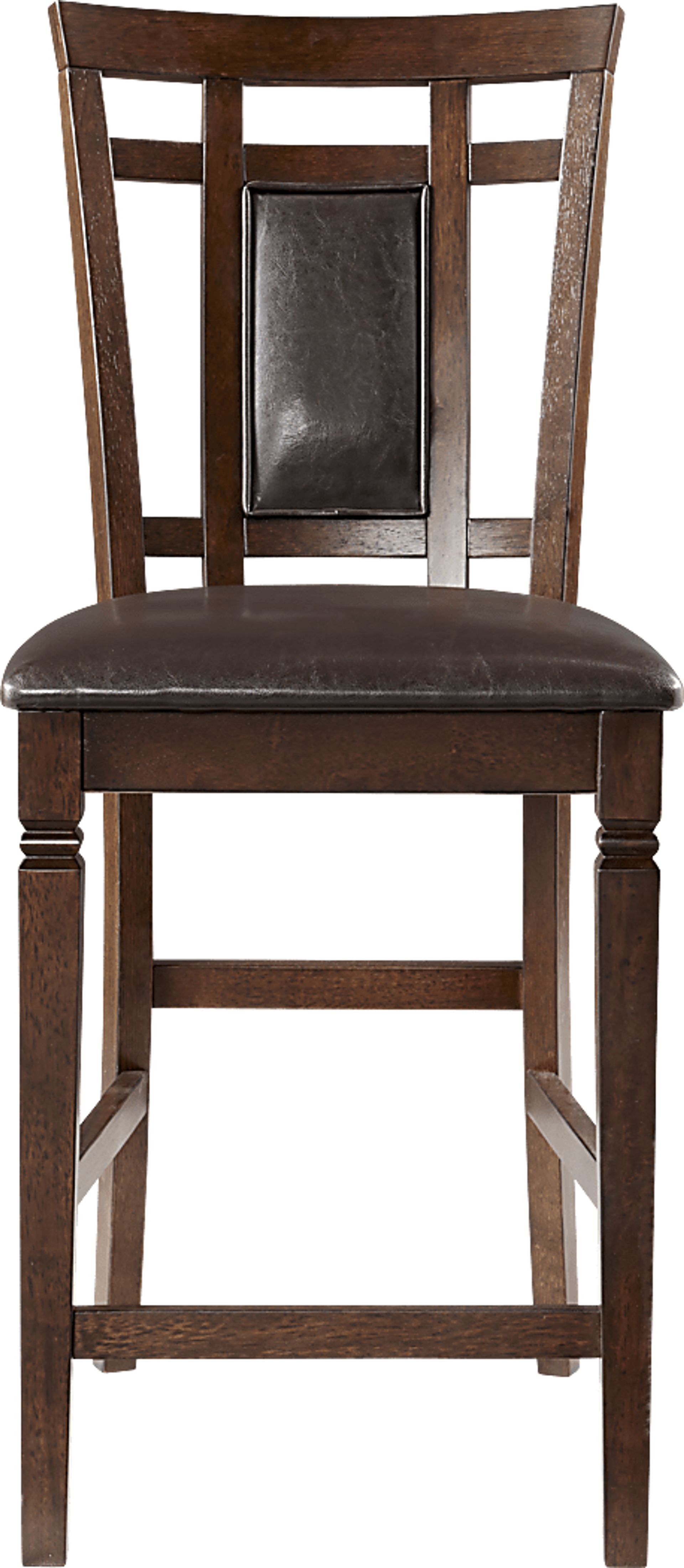 Riverdale Cherry 5 Pc Square Counter Height Dining Room with Upholstered Back Stools - Image 5