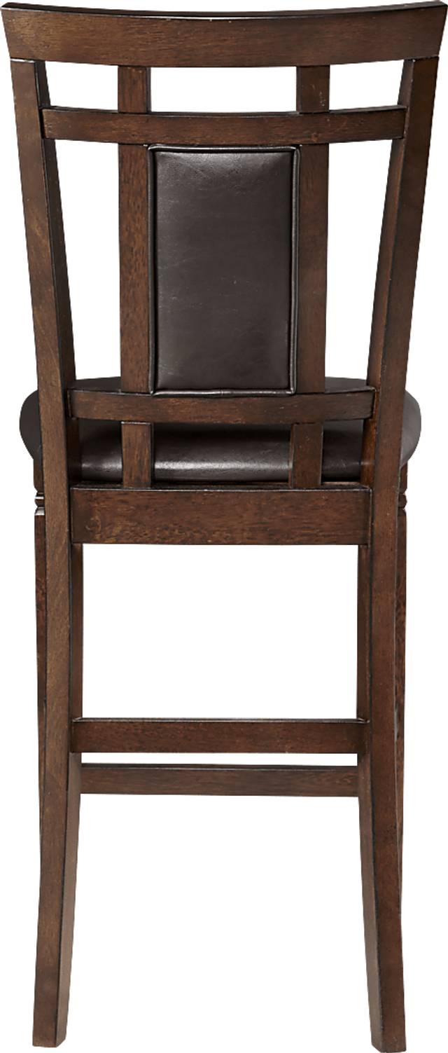 Riverdale Cherry 5 Pc Square Counter Height Dining Room with Upholstered Back Stools - Thumbnail - Image 6
