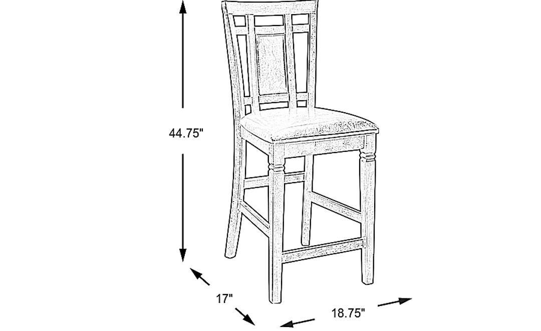 Riverdale Cherry Upholstered Back Counter Height Stool