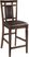 Riverdale Cherry 5 Pc Square Counter Height Dining Room with Upholstered Back Stools