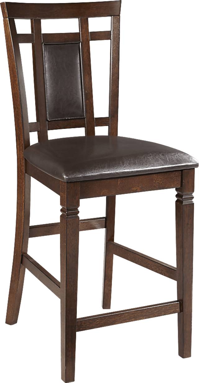 Riverdale Cherry Upholstered Back Counter Height Stool - Thumbnail - Image 1