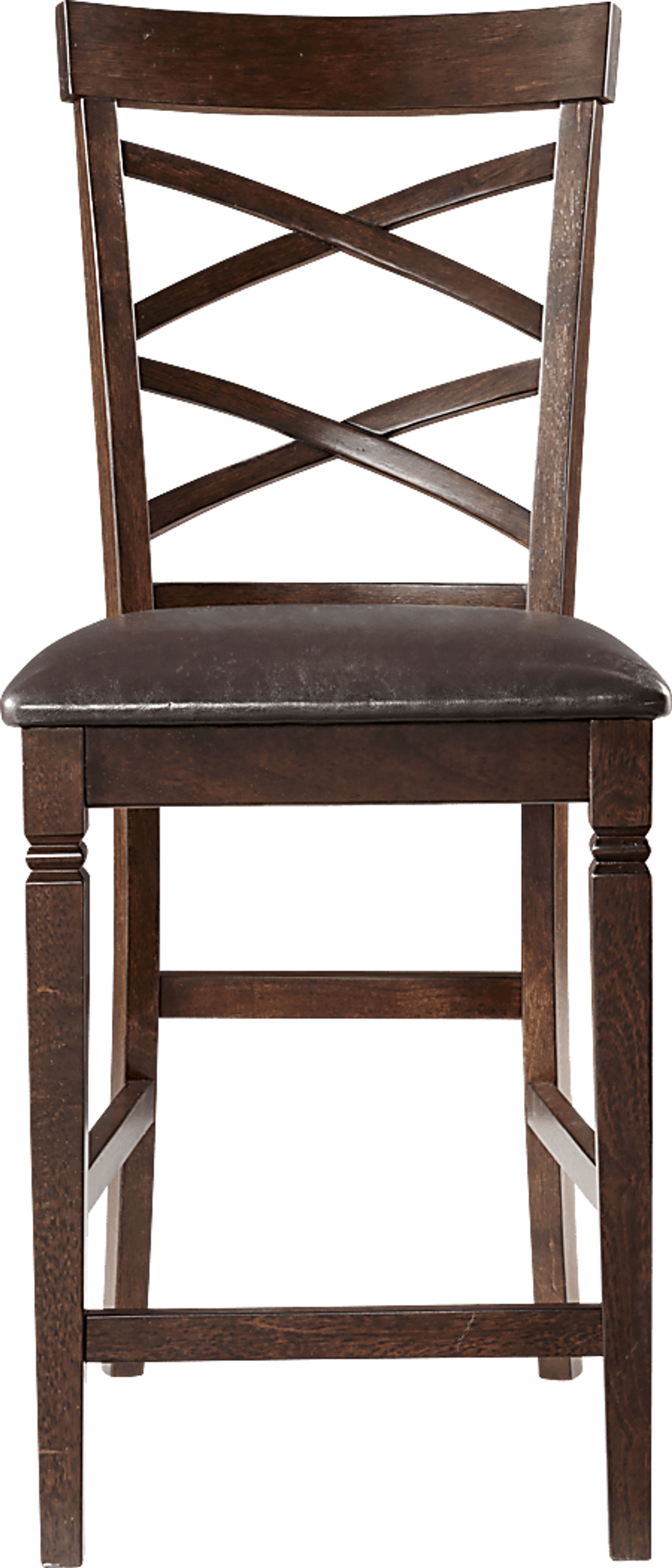 Riverdale Cherry 5 Pc Square Counter Height Dining Room with X-Back Stools - Image 5