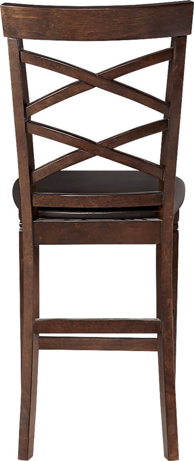 Riverdale Cherry 5 Pc Square Counter Height Dining Room with X-Back Stools - Thumbnail - Image 6