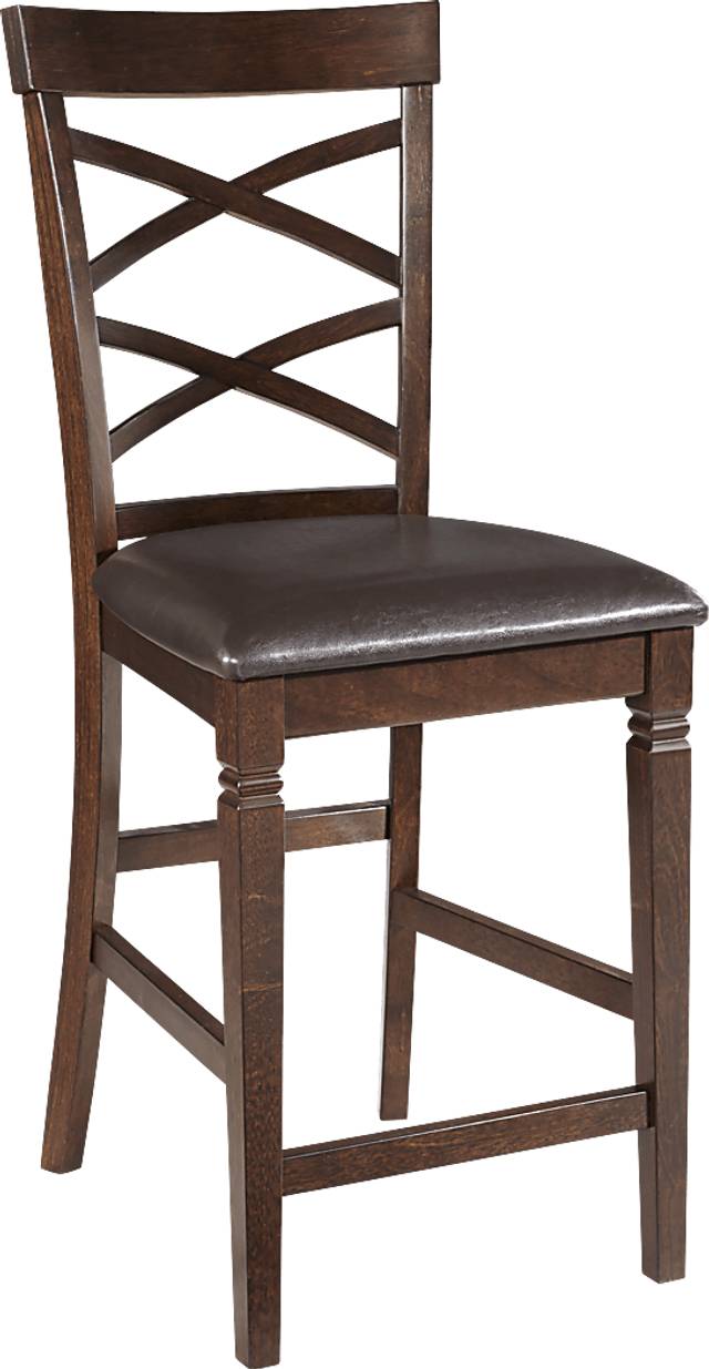 Riverdale Cherry X-Back Counter Height Stool - Thumbnail - Image 1