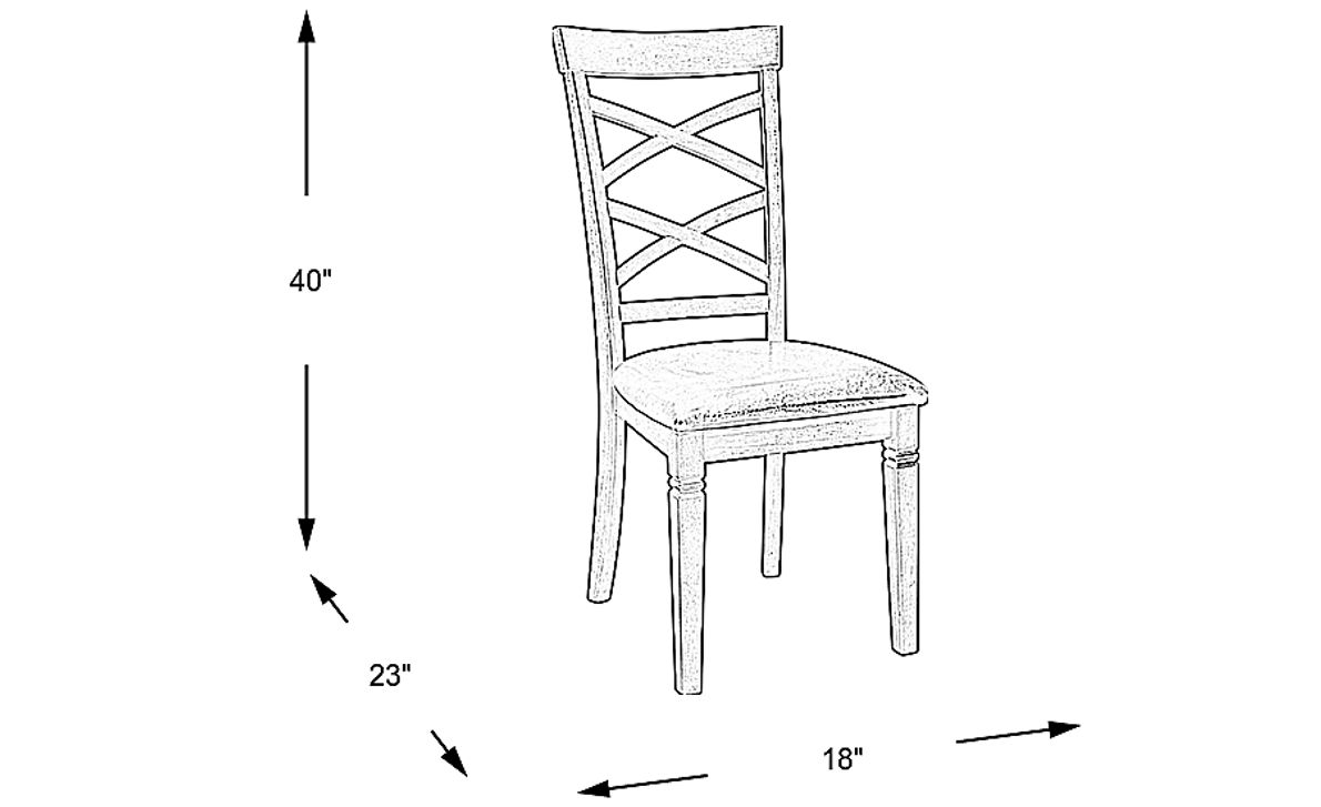 Riverdale Cherry X-Back Side Chair