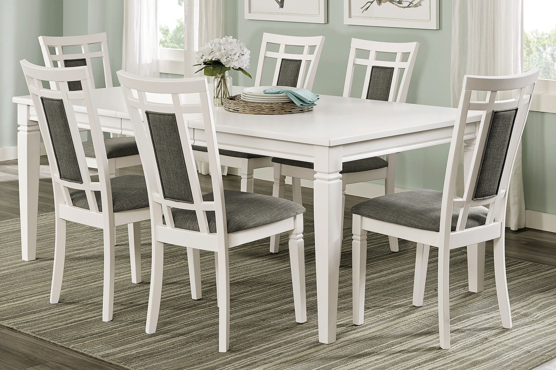Riverdale White Rectangle Dining Table - Image 2