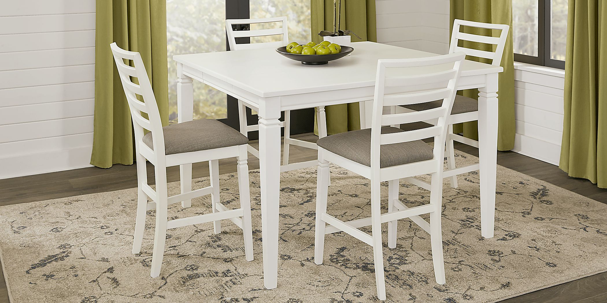 Riverdale White Square Counter Height Dining Table Rooms To Go