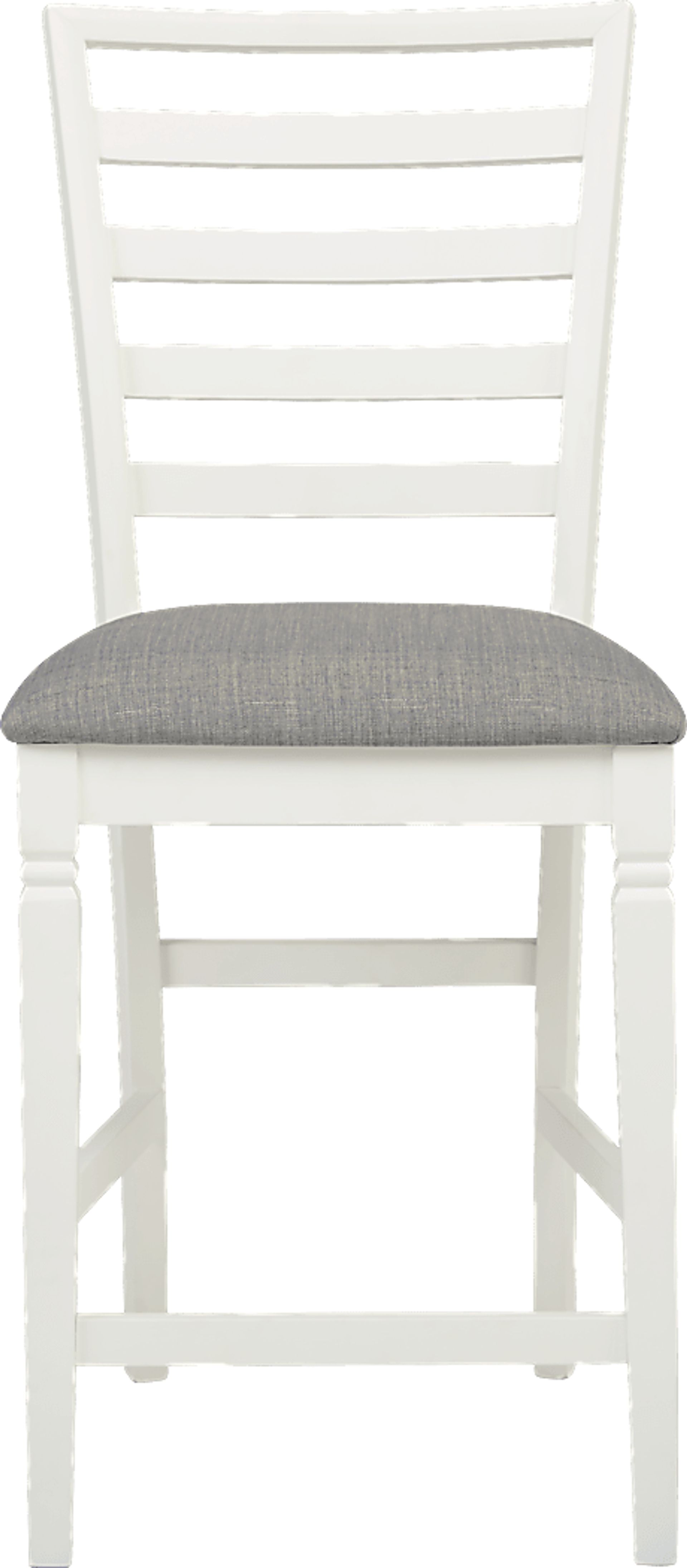 Riverdale White 5 Pc Square Counter Height Dining Room with Ladder Back Stools - Image 6