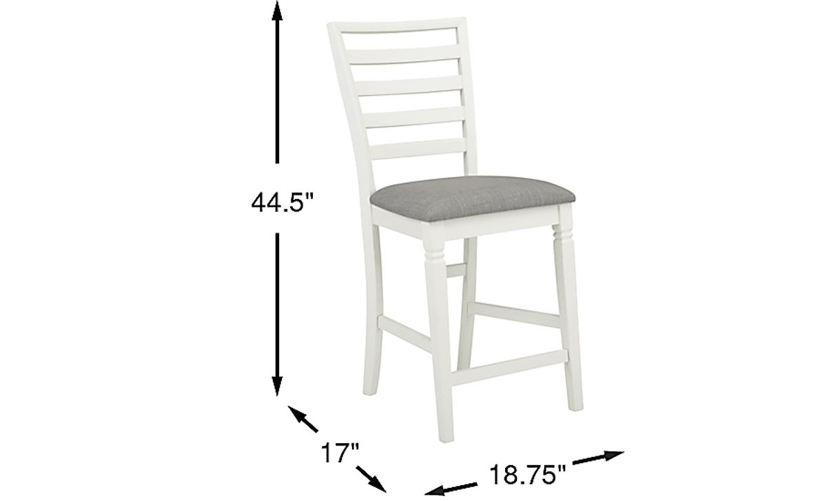Riverdale White Ladder Back Counter Height Stool Rooms To Go