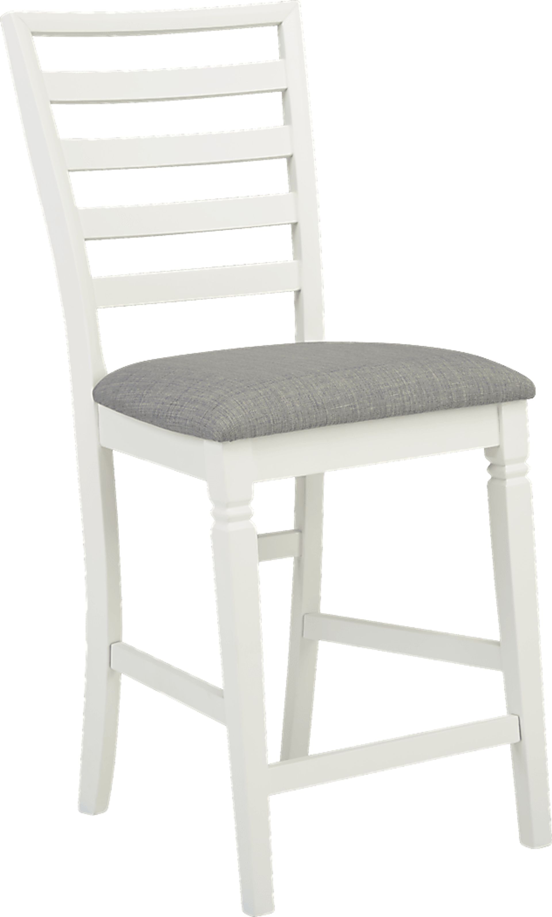 Riverdale White 5 Pc Square Counter Height Dining Room with Ladder Back Stools - Image 5