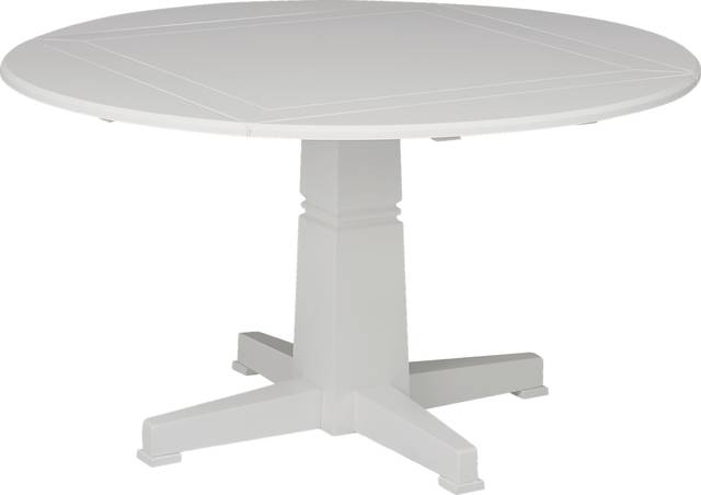 Riverdale White 5 Pc Round Dining Room with Ladder Back Chairs - Thumbnail - Image 3