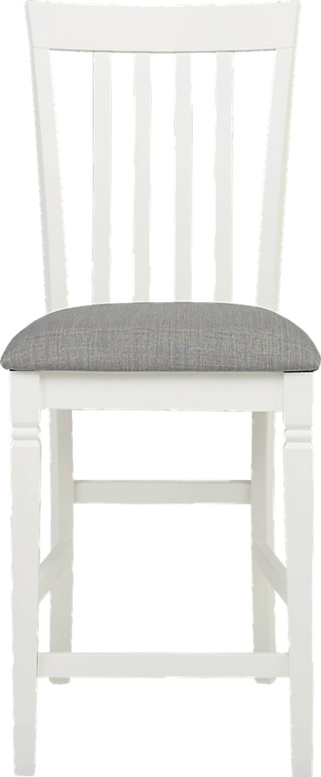 Riverdale White Slat Back Counter Height Stool - Thumbnail - Image 3