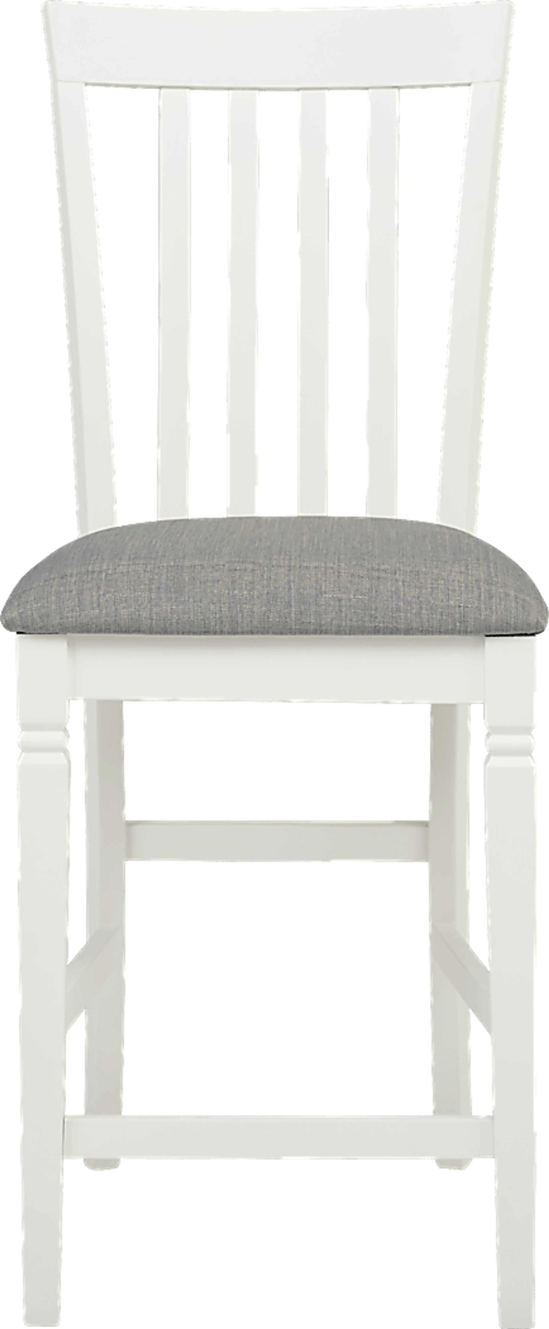 Riverdale White Slat Back Counter Height Stool - Image 3