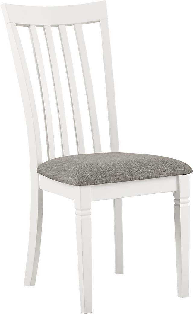 Riverdale White Slat Back Side Chair - Thumbnail - Image 1