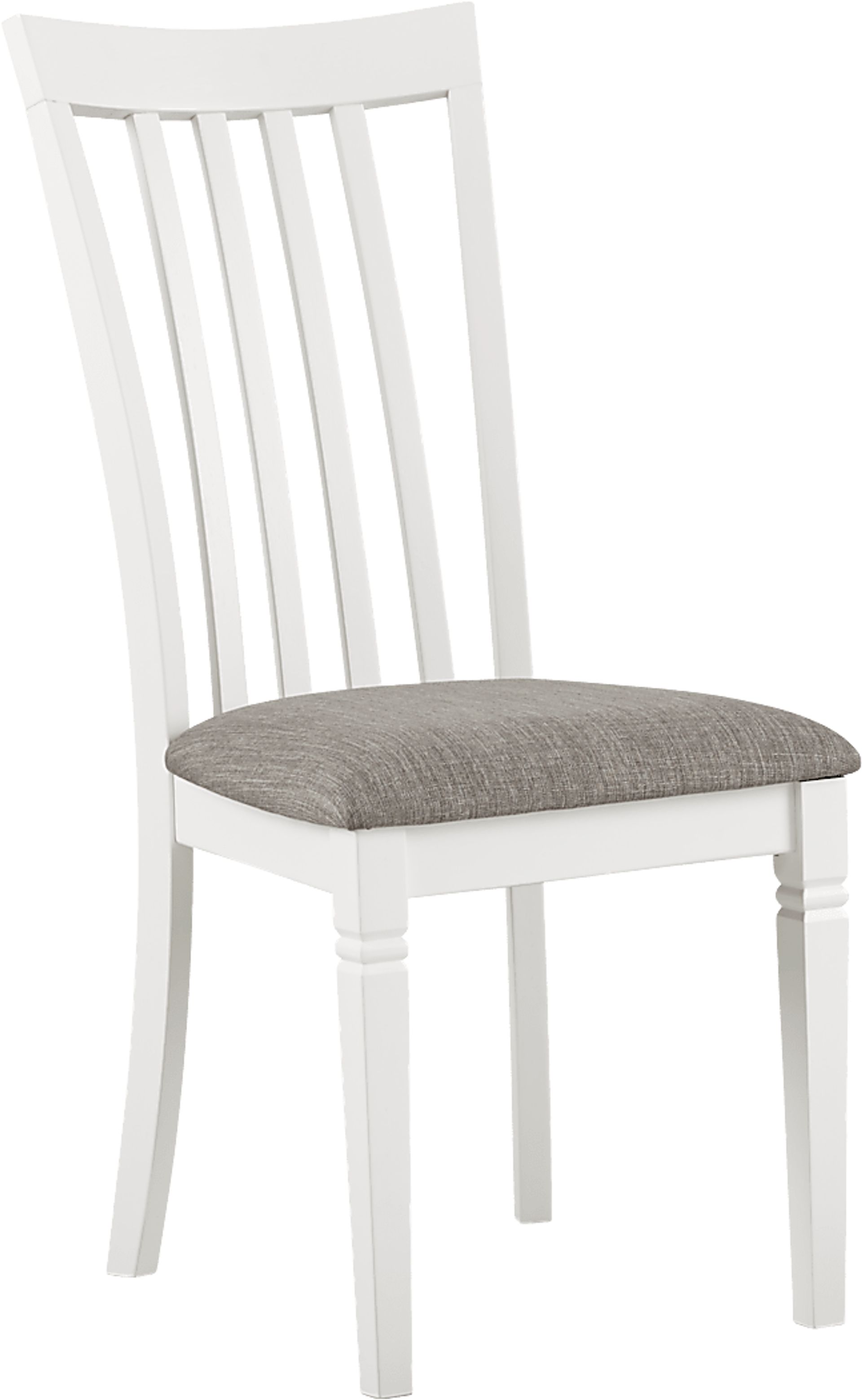 Riverdale White 5 Pc Rectangle Dining Room with Slat Back Chairs - Image 4