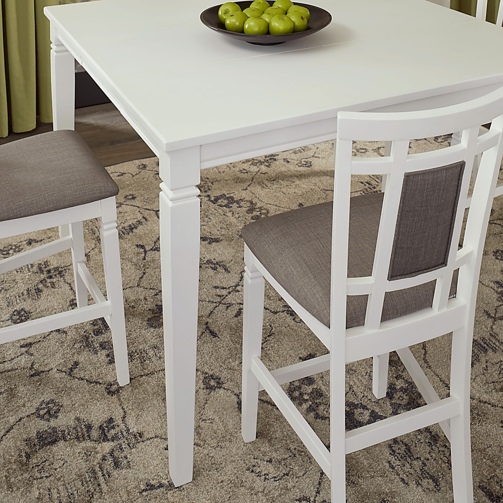 Riverdale White Square Counter Height Dining Table - Image 2