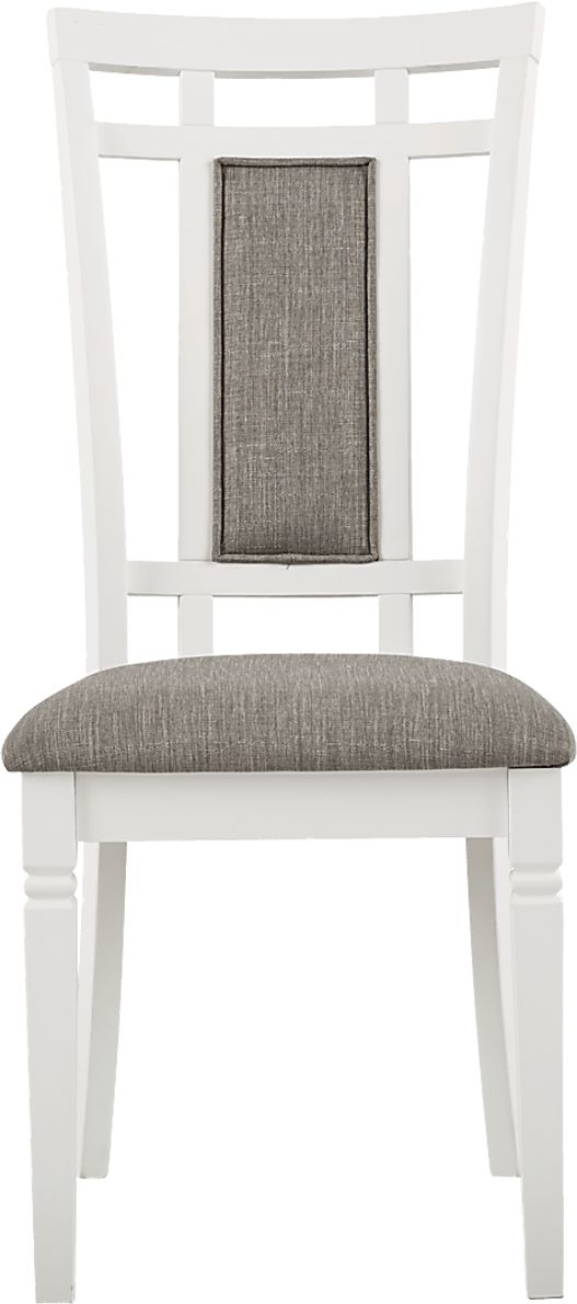 Riverdale White Upholstered Back Side Chair
