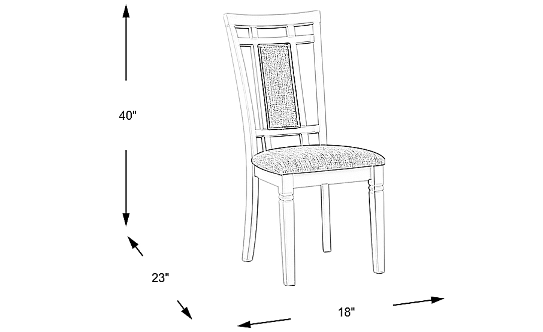 Riverdale White Upholstered Back Side Chair