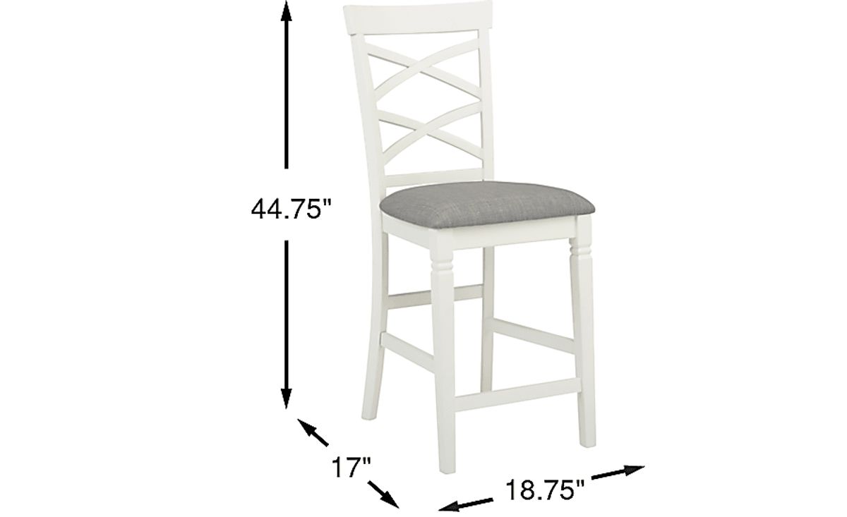 Riverdale White Colors,White XBack Counter Height Stool Rooms to Go
