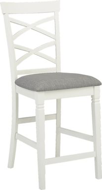 Riverdale White X-Back Counter Height Stool