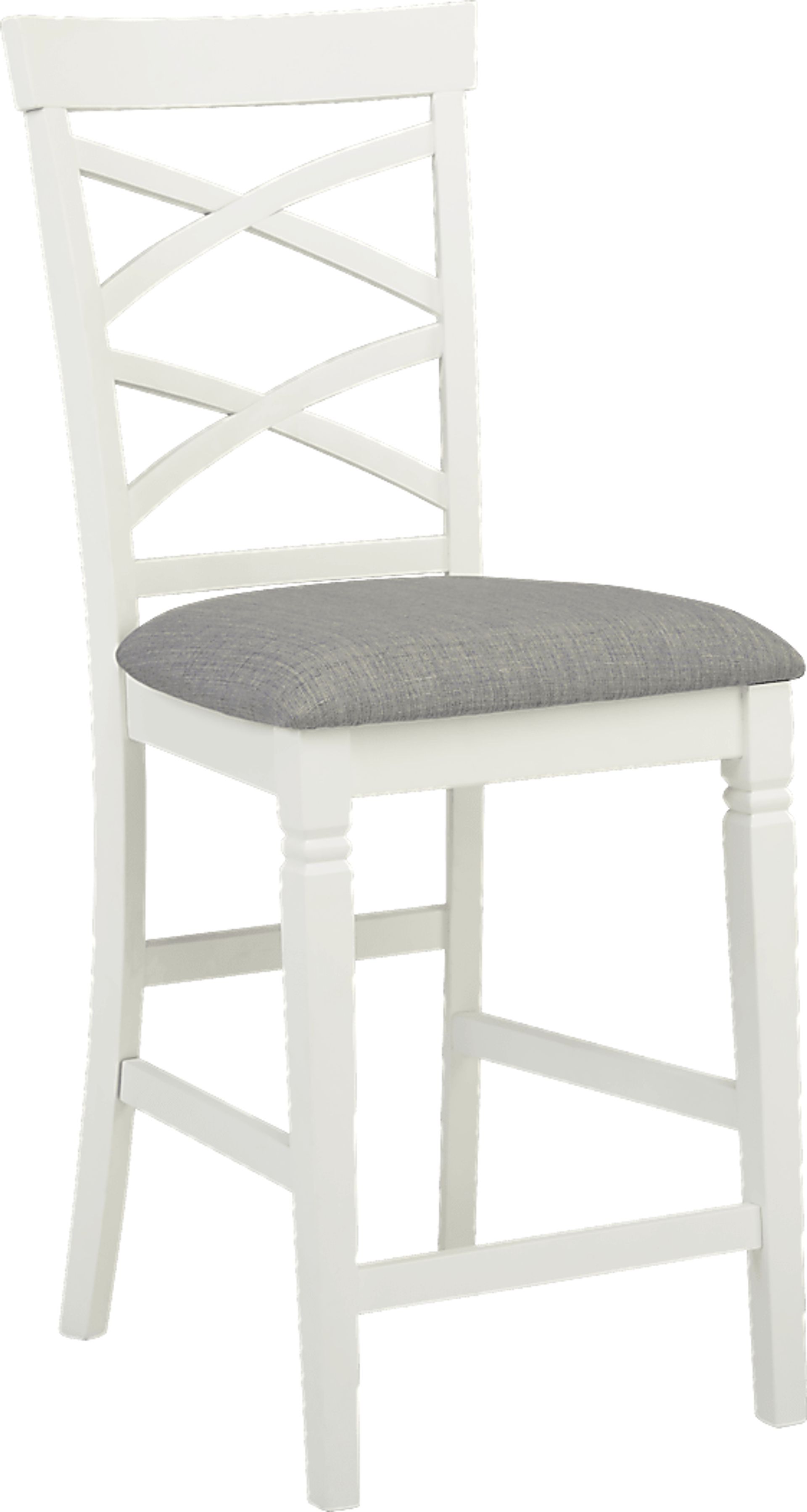 Riverdale White X-Back Counter Height Stool - Image 1
