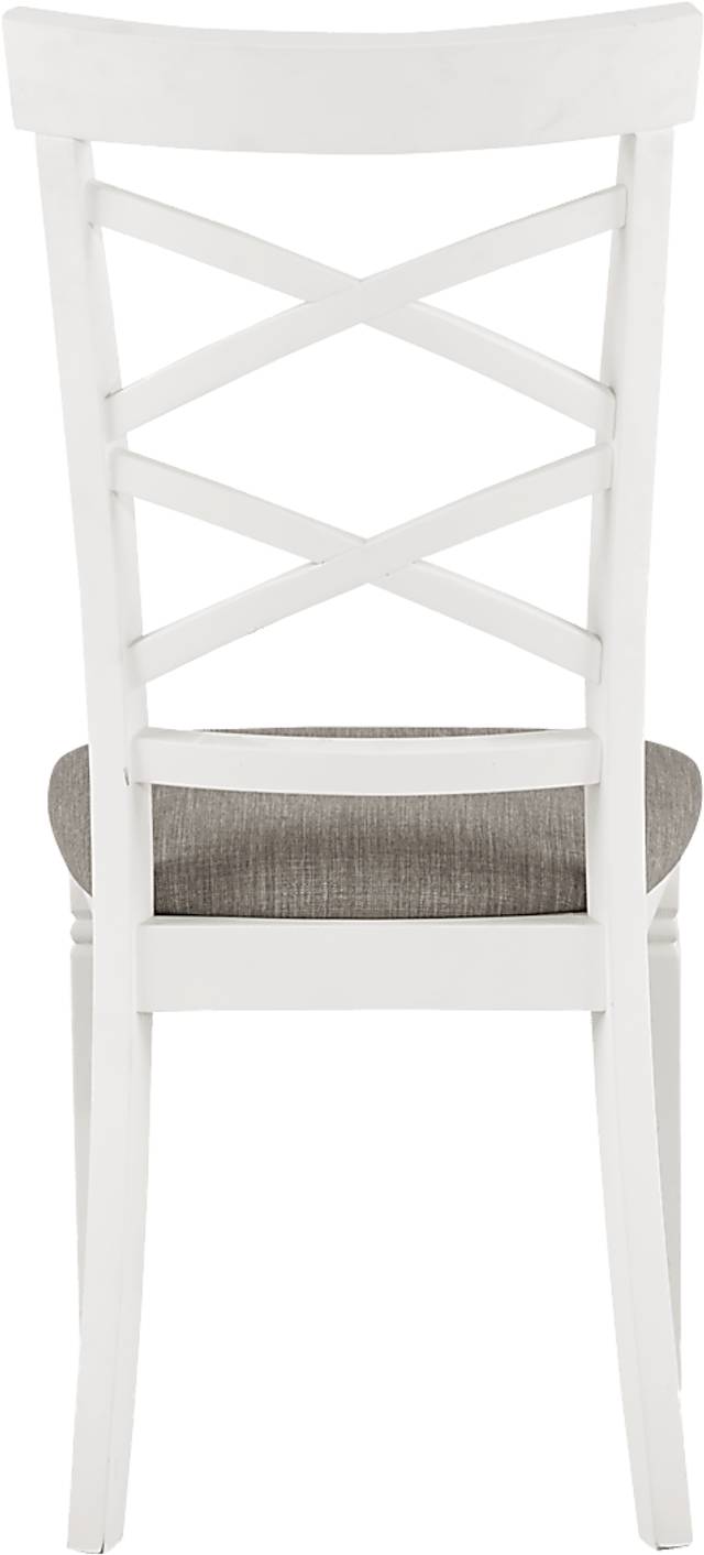 Riverdale White 5 Pc Round Dining Room with X-Back Chairs - Thumbnail - Image 6
