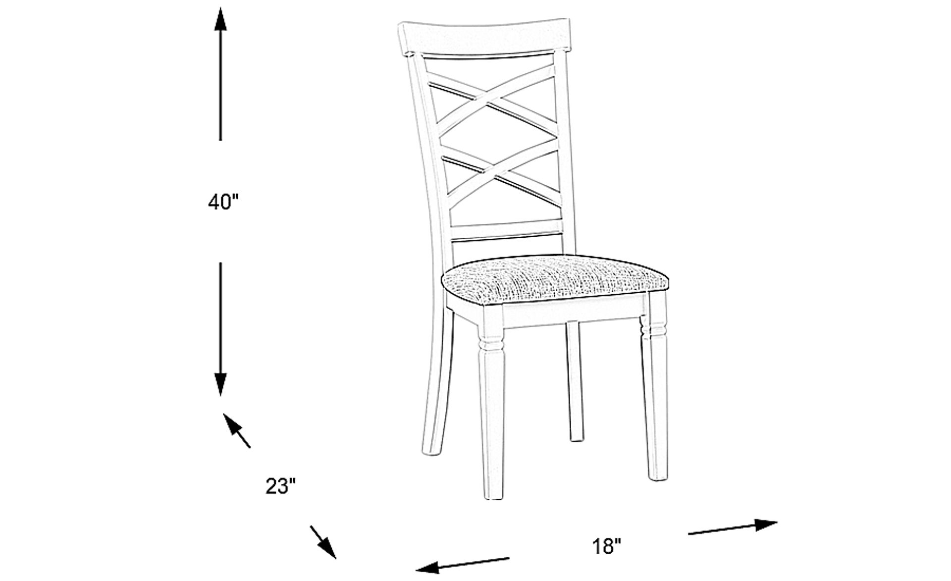 Riverdale White Colors,White X-Back Side Chair | Rooms to Go