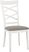 Riverdale White 5 Pc Rectangle Dining Room with X-Back Chairs