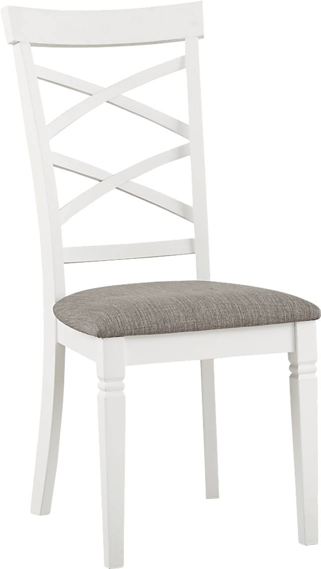 Riverdale White 5 Pc Round Dining Room with X-Back Chairs - Thumbnail - Image 4