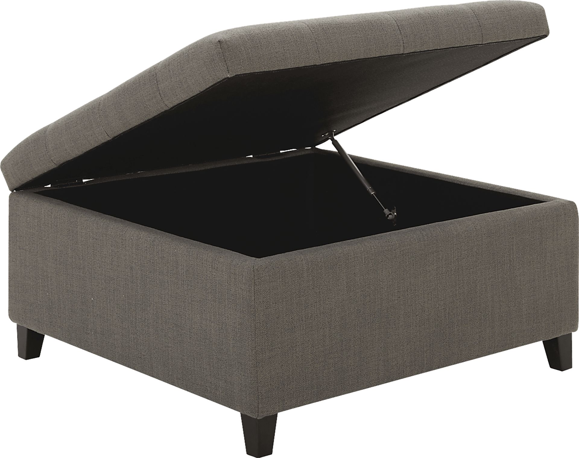 Riverton Place Gray Storage Cocktail Ottoman - Image 3